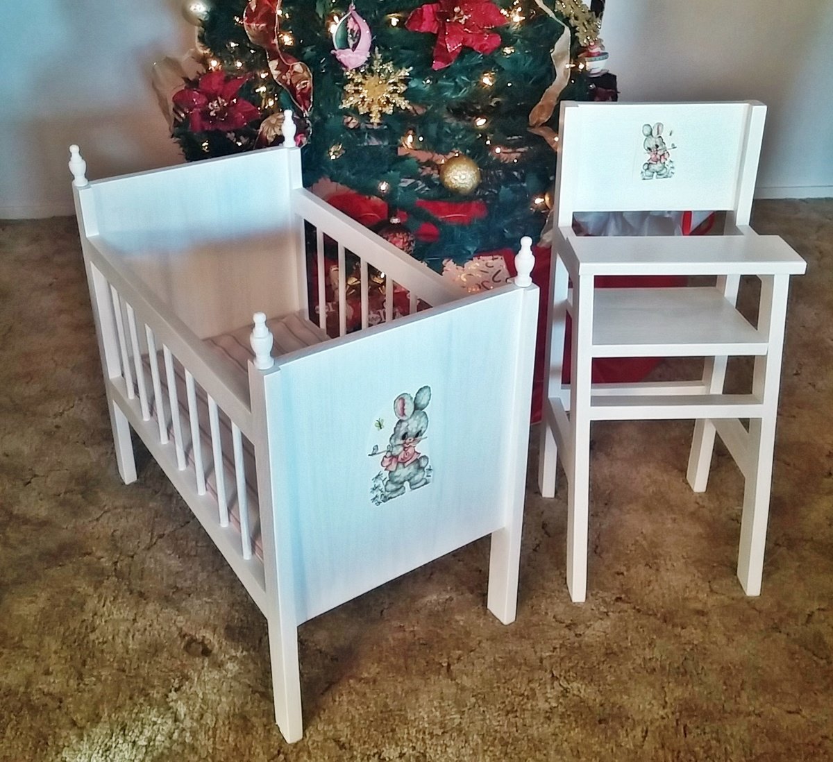 Ana White | Fancy Baby Doll Crib and Hi Chair Set - DIY 